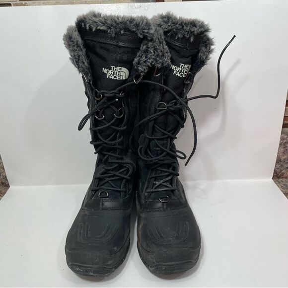 The North Face Black Tall Insulated Winter Snow Boots - Picture 2 of 10